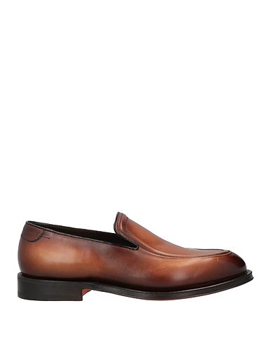 SANTONI Loafers Dark brown Leather