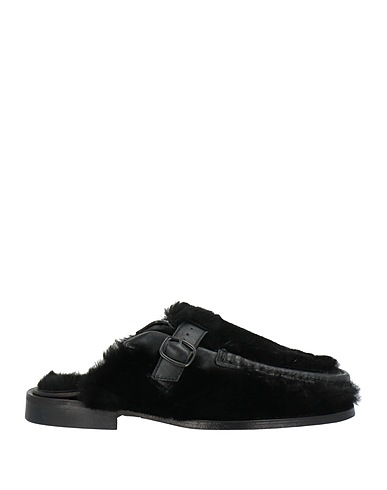 HEREU Mules and clogs Black Leather