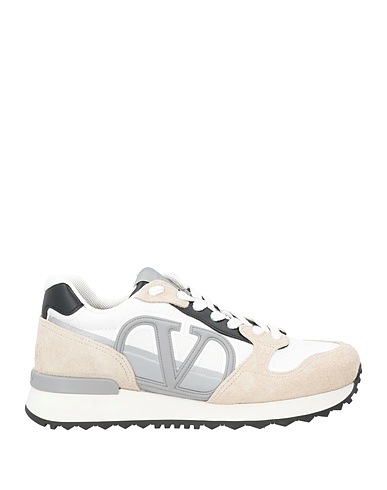 VALENTINO GARAVANI Sneakers Weiß Leder, Gewebefasern