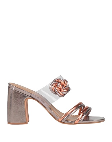 KILLANA. Sandals Bronze Leather, Plastic