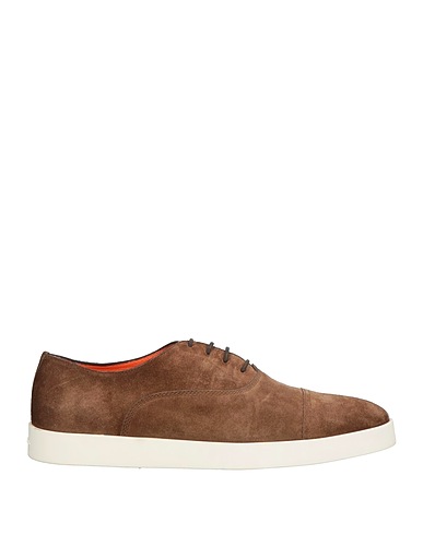 SANTONI Sneakers Brown Leather