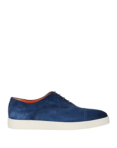SANTONI Sneakers Blue Leather