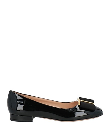 TOM FORD Ballet flats Black Calfskin, Viscose, Brass