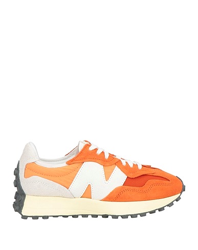 NEW BALANCE Sneakers Orange Leather, Textile fibers