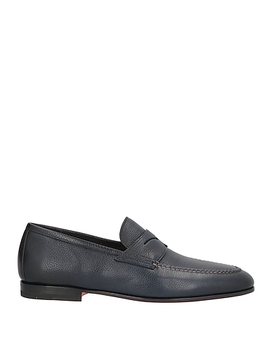 SANTONI Loafers GOODYEAR Midnight blue Leather