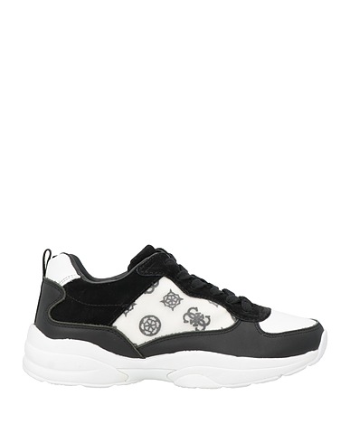 GUESS Sneakers Black Leather, Textile fibers