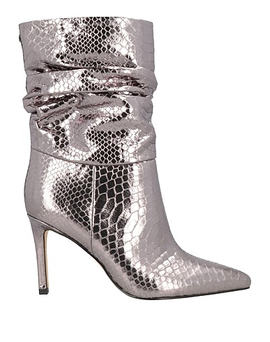 GUESS Ankle boot Silver Textile fibres