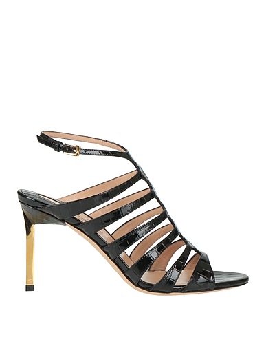 TOM FORD Sandals Black Goat skin, Brass
