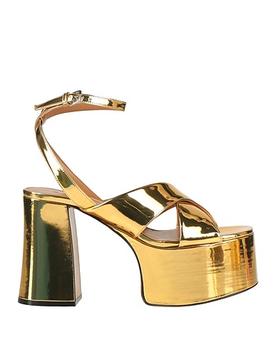 MARNI Sandals Gold Leather