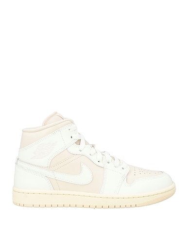 JORDAN Sneakers Beige Leather, Textile fibres