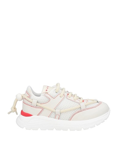 MARNI Sneakers Bianco Pelle, Fibre tessili