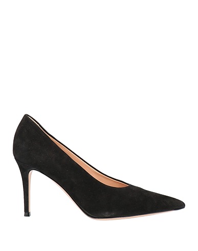 GIANVITO ROSSI Court Black Leather