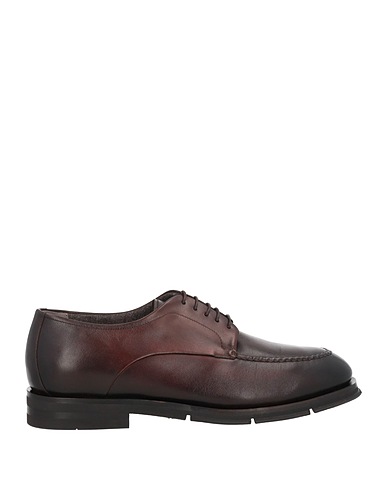 SANTONI Laced shoes GOODYEAR Dark brown Leather