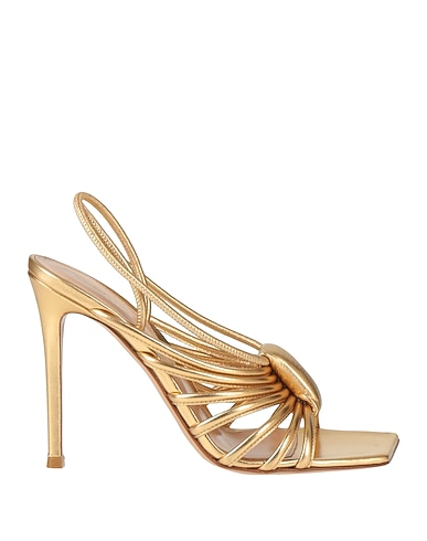 GIANVITO ROSSI Sandals Gold Leather