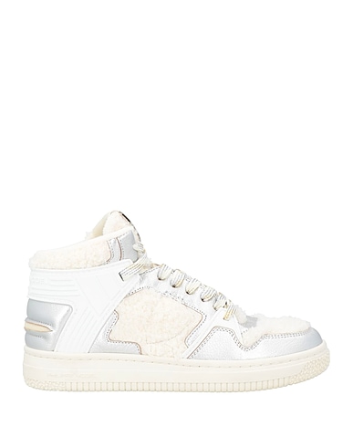 PHILIPPE MODEL Sneakers Silver Leather, Textile fibres