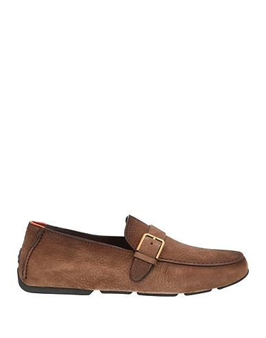 SANTONI Loafers Camel Leather