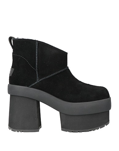 UGG Ankle boot Black Leather, Textile fibres