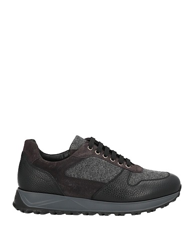 DOUCAL'S Sneakers Lead Leather, Textile fibers