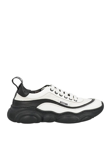 MOSCHINO TEEN Sneakers Bianco Pelle, Fibre tessili