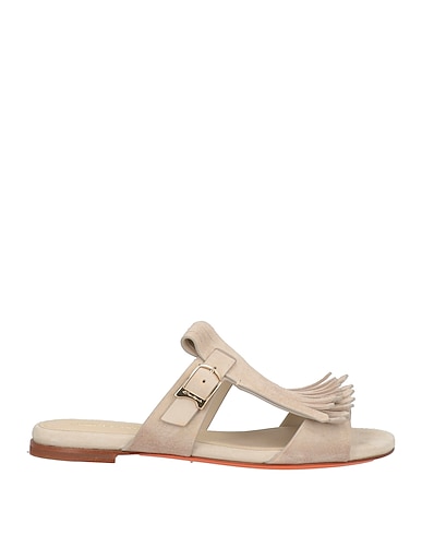 SANTONI Sandals Beige Leather