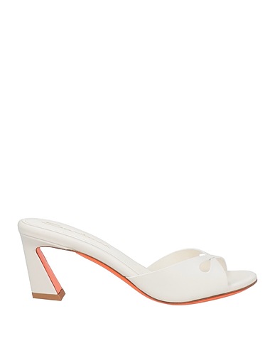SANTONI Sandals White Leather