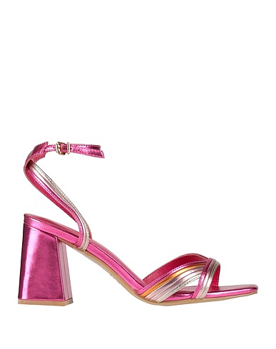 TWINSET Sandals Silver Leather