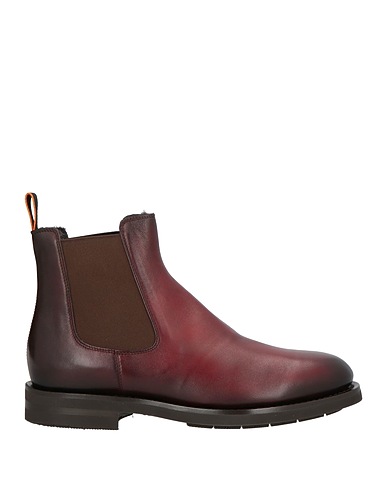 SANTONI Ankle boot GOODYEAR Burgundy Leather