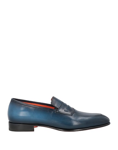 SANTONI Loafers FOR BRAUN HAMBURG Navy Leather