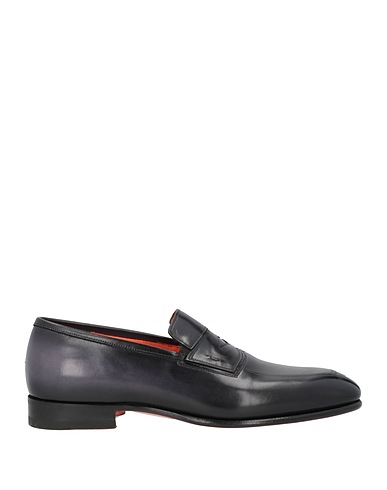 SANTONI Loafers FOR BRAUN HAMBURG Black Leather
