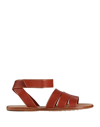 PEDRO GARCÍA Sandalen Rostrot Rinderhaar