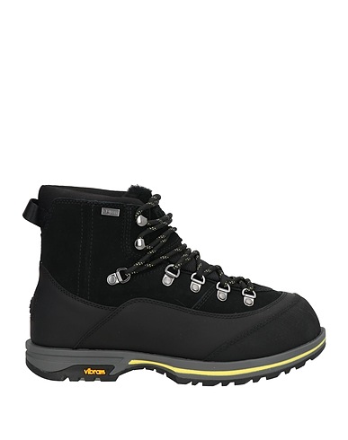UGG Ankle boot Black Leather, Textile fibres