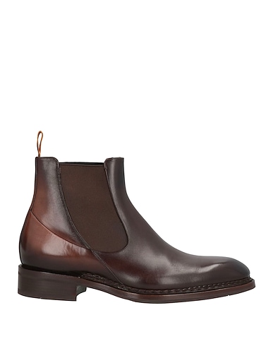 SANTONI 미들 부츠 GOODYEAR 다크 브라운 가죽