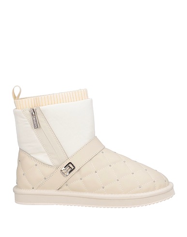 BALDININI Stiefelette Off white Leder, Nylon