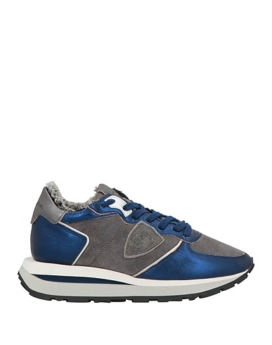 PHILIPPE MODEL Sneakers Grey Leather, Textile fibres