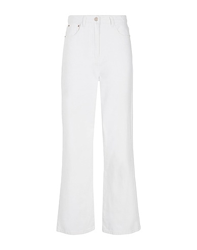 8 by YOOX Denim pants ORGANIC COTTON DENIM MID-RISE RELAXED JEANS
 White 100% Organic cotton