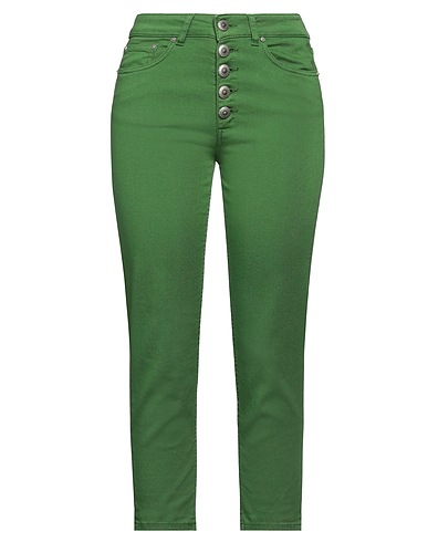 DONDUP Casual trouser Green 92% Cotton, 6% Elastomultiester, 2% Elastane