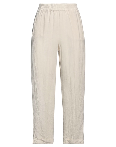 CARACTÈRE Casual pants Cream 100% Linen