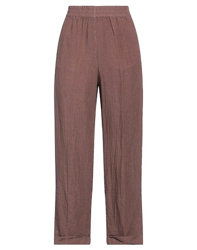 CARACTÈRE Casual trouser Brown 100% Linen