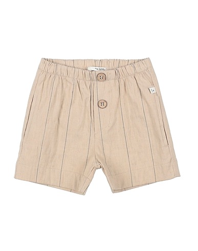1 + IN THE FAMILY Shorts & Bermuda Beige 57% Cotton, 40% Linen, 3% Elastane