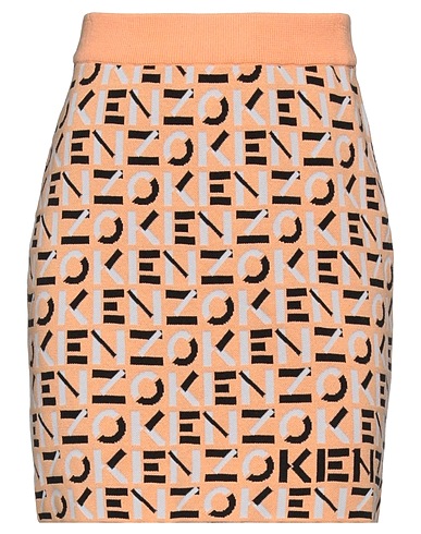 KENZO Mini skirt Apricot 54% Cotton, 46% Polyamide