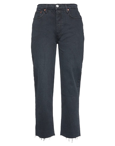 RE/DONE Denim trousers Black 98% Cotton, 2% Elastane