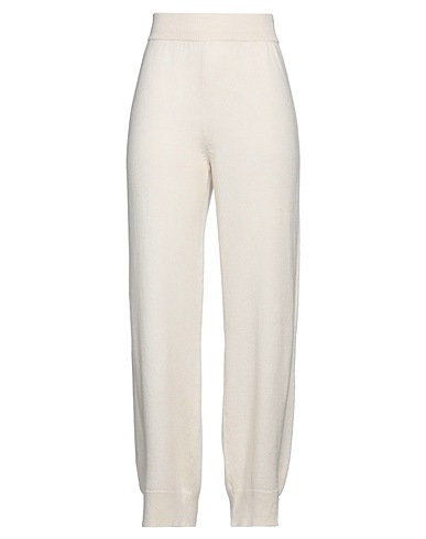 BARRIE Casual trouser Off white 100% Cashmere