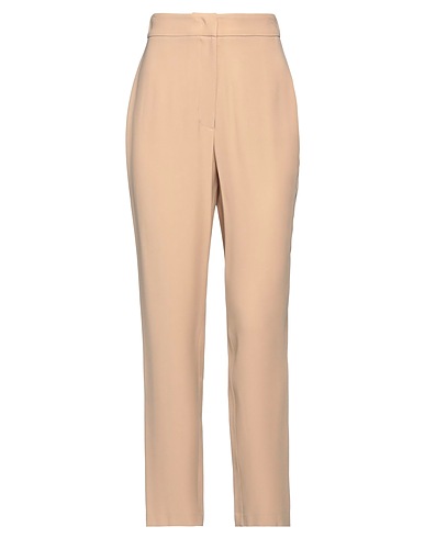 FEDERICA TOSI Casual trouser Sand 50% Acetate, 50% Viscose