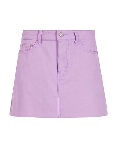 8 by YOOX Denim skirt ORGANIC COTTON DENIM MINI SKIRT
 Lilac 100% Organic cotton