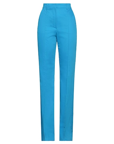SPORTMAX Casual trouser Turquoise 97% Cotton, 3% Elastane