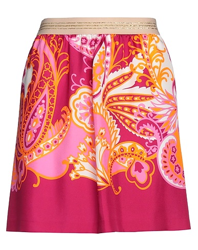 TRUE ROYAL Mini skirt Fuchsia 100% Silk