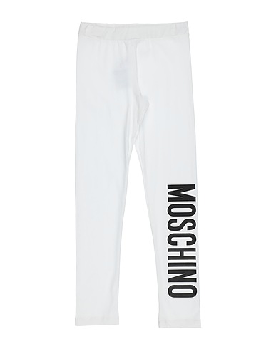 MOSCHINO TEEN レギンス ホワイト コットン 95% / ポリウレタン 5%