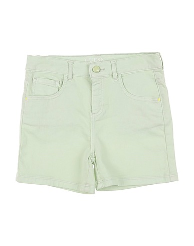 GUESS Denim shorts Light green 75% Cotton, 23% Polyester, 2% Elastane