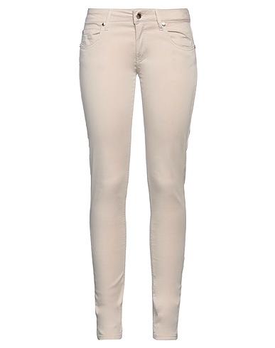 DENNY ROSE Casual pants Beige 64% Polyester, 34% Cotton, 2% Elastane