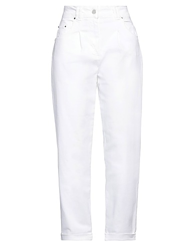 MAX & MOI Denim pants White 97% Cotton, 3% Elastane